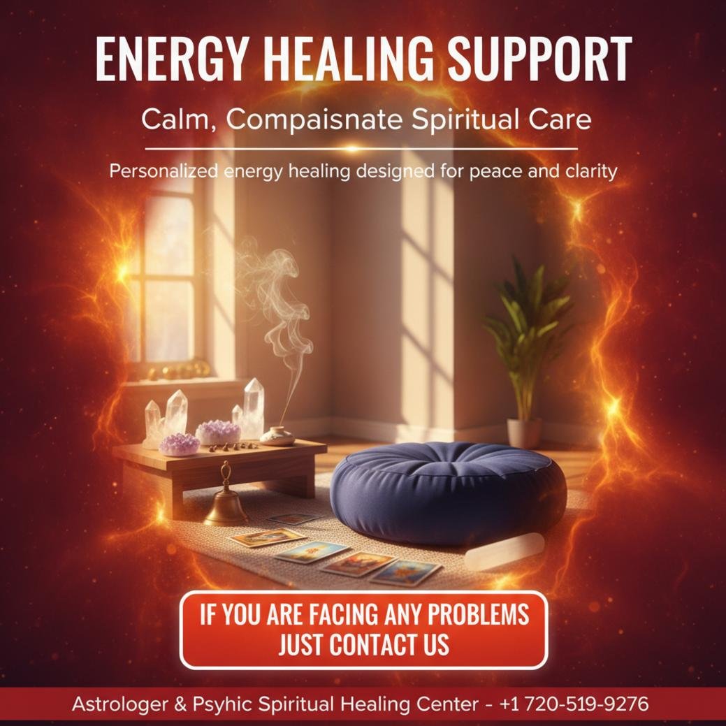 Calm energy healing setup with crystals and incense in Brighton, CO