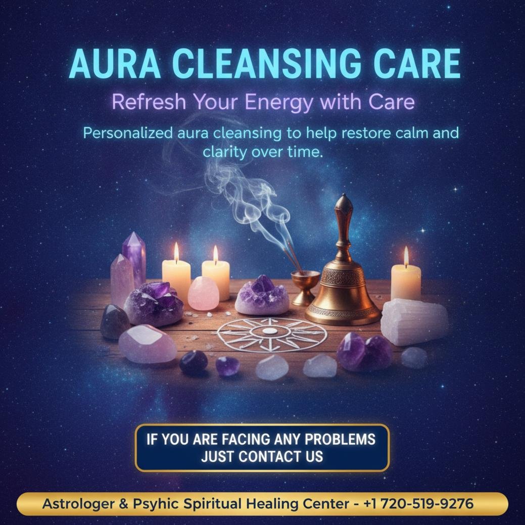 aura cleansing spiritual healing setup with incense candles Commerce City
