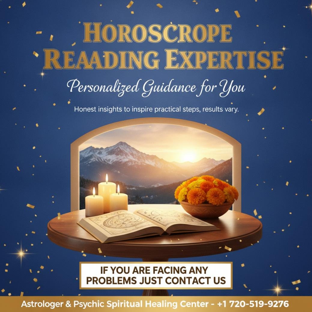 Horoscope reading setup with charts and candles in Colorado Springs