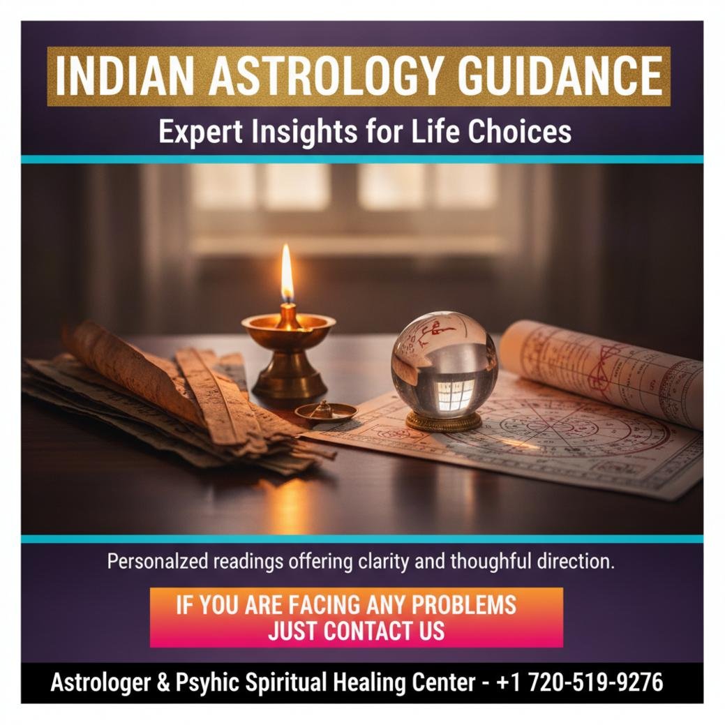 Traditional vedic astrology tools on a desk in Colorado office