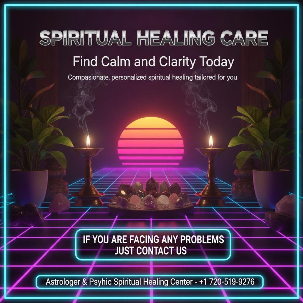 peaceful spiritual healer altar with lamps crystals in Northglenn