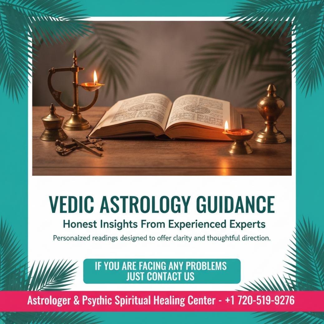 How Vedic Astrology in Brighton Can Bring Clarity to Life Vedic astrology tools and book on table, warm glow, Brighton ambiance