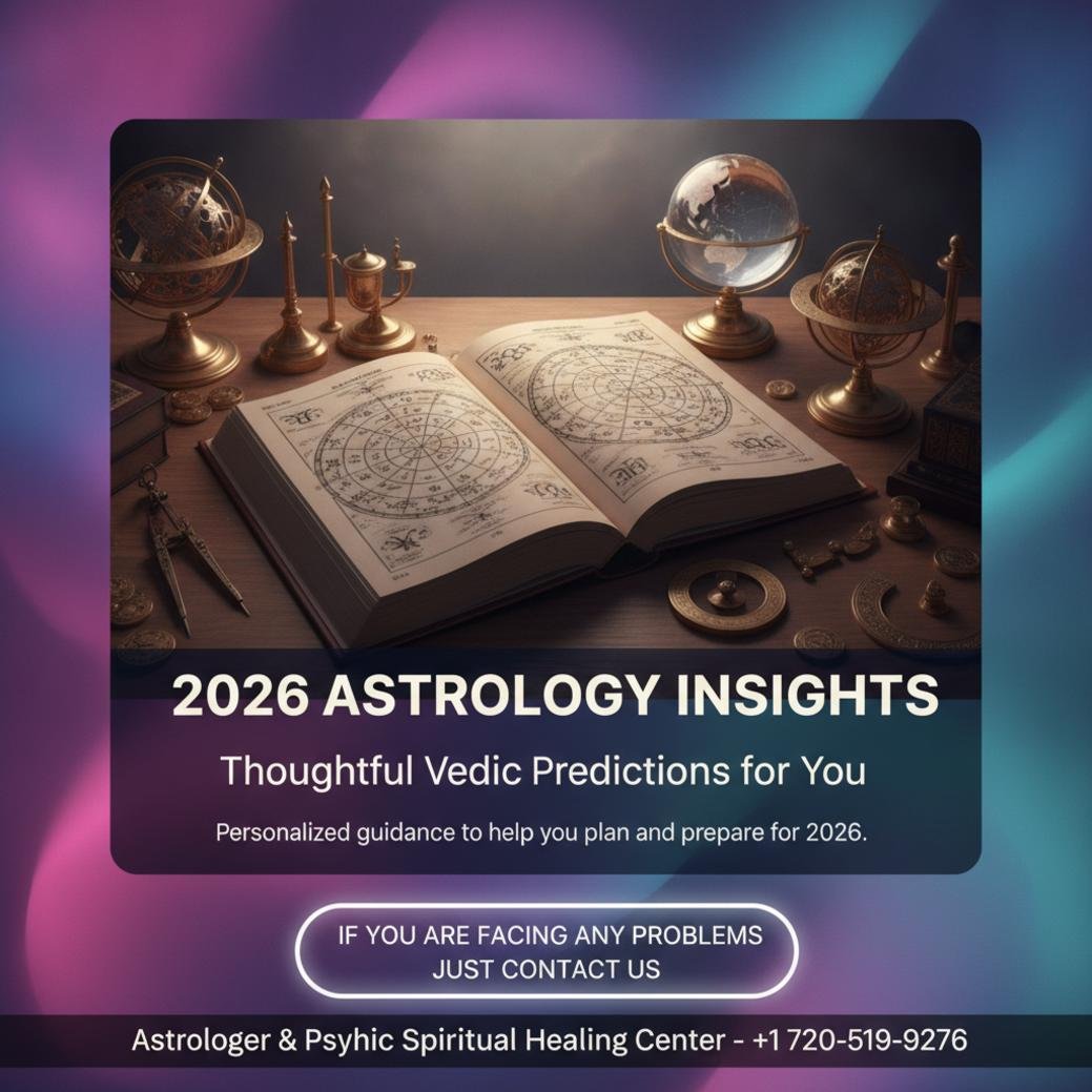 2026 Vedic Astrology Predictions in Colorado Springs, CO 2026 vedic astrology predictions book and tools on wood desk Colorado Springs