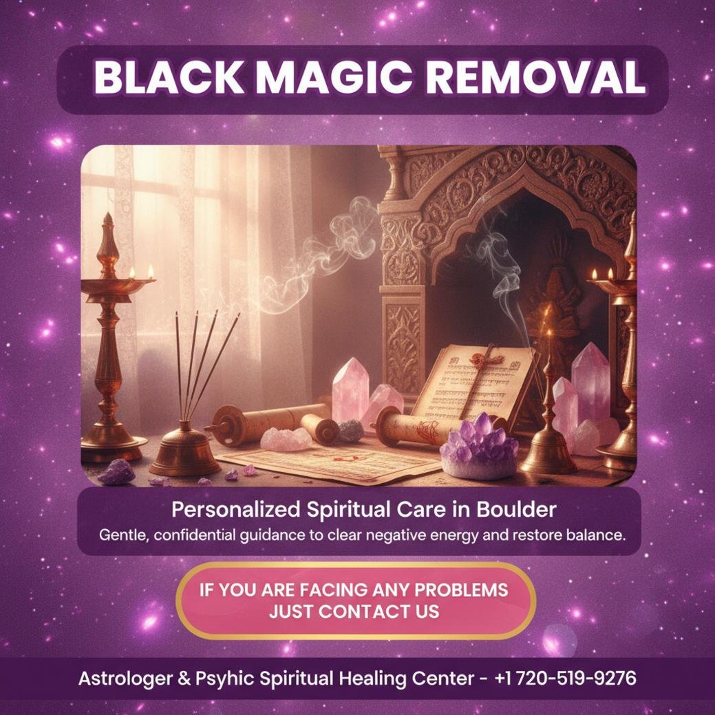black magic removal spiritual setup with incense and lamps Boulder