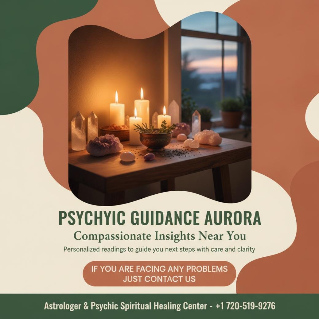 Trusted Psychic in Aurora, CO for Clarity and Healing peaceful altar with crystals and candles for psychic in Aurora reading
