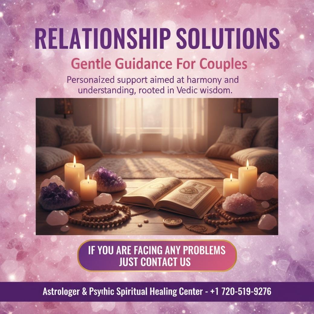 calm spiritual space with astrology tools showing relationship problem solution in Centennial