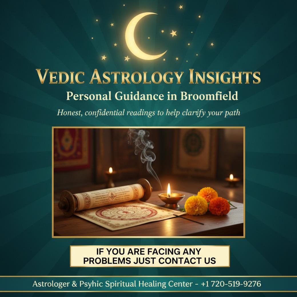 Vedic astrology birth chart and diya lamp for Broomfield guidance